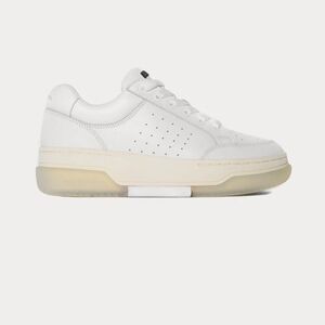 Amiri women's stadium bicolor leather low top sneakers white 36